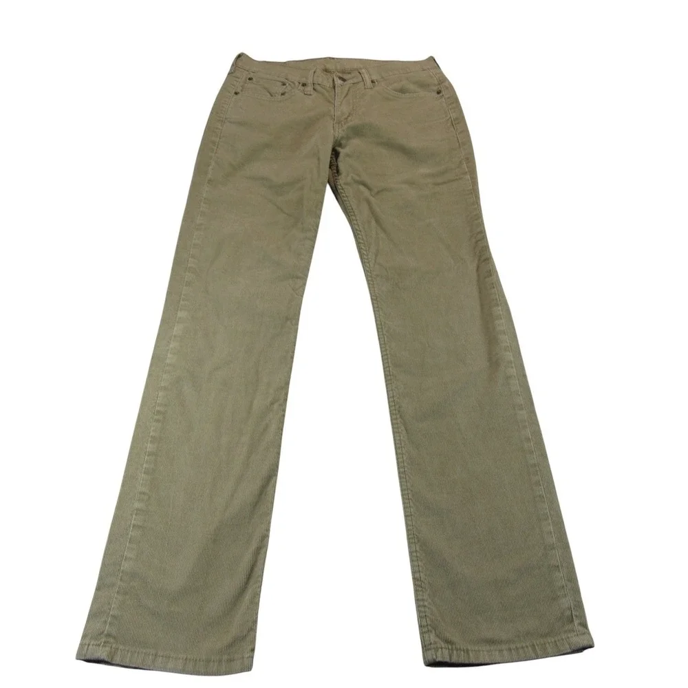 Levis Mens Corduroy Jeans 514 30 x‎ 32 Straight Fit Khaki Tan Cotton Polyester